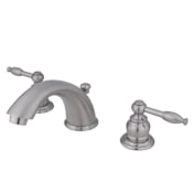 Kingston Brass Magellan 1.2 GPM Widespread Bathroom Faucet with Pop-Up Drain Assembly Brushed Nickel