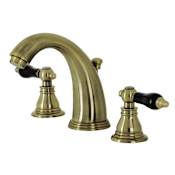 Kingston Brass Duchess 1.2 GPM Widespread Bathroom Faucet with Pop-Up Drain Assembly Antique Brass