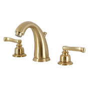 Kingston Brass Royale 1.2 GPM Widespread Bathroom Faucet with Pop-Up Drain Assembly Brushed Brass