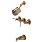 Kingston Brass Concord Tub and Shower Trim Package with 1.8 GPM Multi Function Shower Head Antique Brass