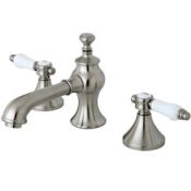 Kingston Brass Bel-Air 1.2 GPM Widespread Bathroom Faucet with Pop-Up Drain Assembly Brushed Nickel