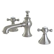 Kingston Brass English Country 1.2 GPM Widespread Bathroom Faucet with Pop-Up Drain Assembly Brushed Nickel