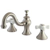 Kingston Brass 1.2 GPM Widespread Bathroom Faucet with Pop-Up Drain Assembly Brushed Nickel