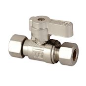 Kingston Brass Comp Straight Stop Valve Brushed Nickel