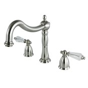 Kingston Brass Wilshire Deck Mounted Roman Tub Filler Brushed Nickel