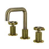 Kingston Brass Wendell 1.2 GPM Widespread Bathroom Faucet with Pop-Up Drain Assembly Antique Brass