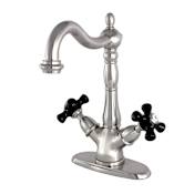 Kingston Brass Duchess 1.2 GPM Vessel Single Hole Bathroom Faucet Brushed Nickel