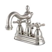 Kingston Brass Essex 1.2 GPM Centerset Bathroom Faucet with Pop-Up Drain Assembly Brushed Nickel
