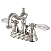Kingston Brass Wilshire 1.2 GPM Centerset Bathroom Faucet with Pop-Up Drain Assembly Brushed Nickel