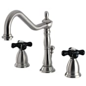Kingston Brass Duchess 1.2 GPM Widespread Bathroom Faucet with Pop-Up Drain Assembly Brushed Nickel