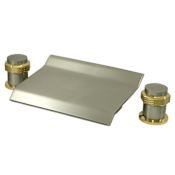 Kingston Brass Deck Mounted Roman Tub Filler Brushed Nickel/Polished Brass