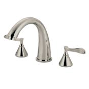 Kingston Brass Century Deck Mounted Roman Tub Filler Brushed Nickel