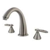 Kingston Brass Deck Mounted Roman Tub Filler Brushed Nickel