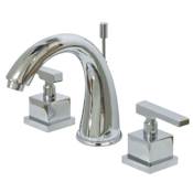 Kingston Brass Executive 1.2 GPM Widespread Bathroom Faucet with Pop-Up Drain Assembly Polished Chrome