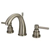Kingston Brass Elinvar 1.2 GPM Widespread Bathroom Faucet with Pop-Up Drain Assembly Brushed Nickel