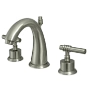 Kingston Brass 1.2 GPM Widespread Bathroom Faucet with Pop-Up Drain Assembly Brushed Nickel