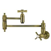 Kingston Brass Millennium 3.8 GPM Wall Mounted Single Hole Pot Filler Antique Brass