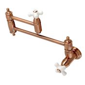 Kingston Brass Restoration 3.8 GPM Single Hole Wall Mounted Pot Filler Antique Copper