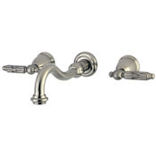Kingston Brass Vintage 1.2 GPM Wall Mounted Widespread Bathroom Faucet Brushed Nickel