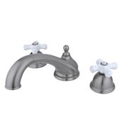 Kingston Brass Vintage Deck Mounted Roman Tub Filler Brushed Nickel