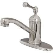 Kingston Brass Vintage 1.2 GPM Single Hole Bathroom Faucet with Pop-Up Drain Assembly Brushed Nickel
