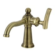 Kingston Brass Hallerbos 1.2 GPM Single Hole Bathroom Faucet with Pop-Up Drain Assembly Antique Brass