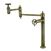 Kingston Brass Wendell 3 GPM Single Hole Pot Filler Antique Brass