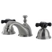 Kingston Brass Duchess 1.2 GPM Widespread Bathroom Faucet with Pop-Up Drain Assembly Brushed Nickel