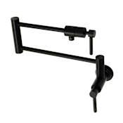 Kingston Brass Concord 3.8 GPM Single Hole Wall Mounted Pot Filler Matte Black
