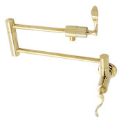Kingston Brass Century 3.8 GPM Single Hole Wall Mounted Pot Filler Polished Brass