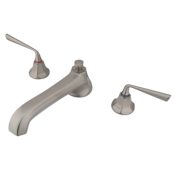 Kingston Brass Silver Sage Deck Mounted Roman Tub Filler Brushed Nickel