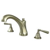 Kingston Brass Metropolitan Deck Mounted Roman Tub Filler Brushed Nickel