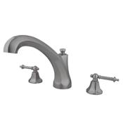 Kingston Brass Metropolitan Deck Mounted Roman Tub Filler Brushed Nickel