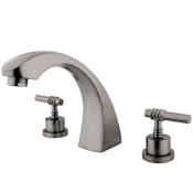Kingston Brass Milano Deck Mounted Roman Tub Filler Brushed Nickel