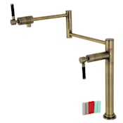 Kingston Brass Kaiser 3 GPM Single Hole Pot Filler with Lever Handles Antique Brass