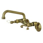 Kingston Brass Kingston 1.8 GPM Widespread Bridge Kitchen Faucet - Includes Escutcheon Antique Brass