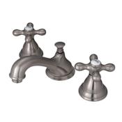 Kingston Brass Royale 1.2 GPM Widespread Bathroom Faucet with Pop-Up Drain Assembly Brushed Nickel