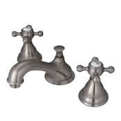 Kingston Brass Royale 1.2 GPM Widespread Bathroom Faucet with Pop-Up Drain Assembly Brushed Nickel