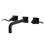 Kingston Brass NuWave Wall Mounted Tub Filler Matte Black