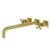 Kingston Brass Metropolitan Wall Mounted Roman Tub Filler Brushed Brass