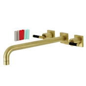 Kingston Brass Kaiser Wall Mounted Roman Tub Filler Brushed Brass