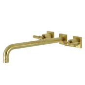 Kingston Brass Milano Wall Mounted Roman Tub Filler Brushed Brass