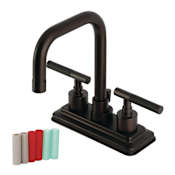 Kingston Brass Kaiser 1.2 GPM Centerset Bathroom Faucet with Pop-Up Drain Assembly Oil Rubbed Bronze