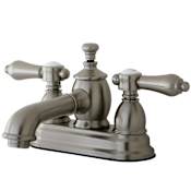 Kingston Brass Heirloom 1.2 GPM Centerset Bathroom Faucet with Pop-Up Drain Assembly Brushed Nickel