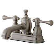 Kingston Brass Vintage 1.2 GPM Centerset Bathroom Faucet with Pop-Up Drain Assembly Brushed Nickel