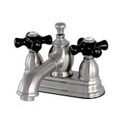 Kingston Brass Duchess 1.2 GPM Centerset Bathroom Faucet with Pop-Up Drain Assembly Brushed Nickel