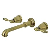 Kingston Brass Naples Wall Mounted Roman Tub Filler Antique Brass