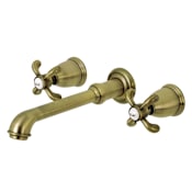 Kingston Brass French Country Wall Mounted Roman Tub Filler Antique Brass