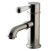 Kingston Brass Paris 1.2 GPM Single Hole Bathroom Faucet with Pop-Up Drain Assembly Brushed Nickel
