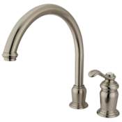 Kingston Brass Templeton 1.8 GPM Widespread Kitchen Faucet Brushed Nickel